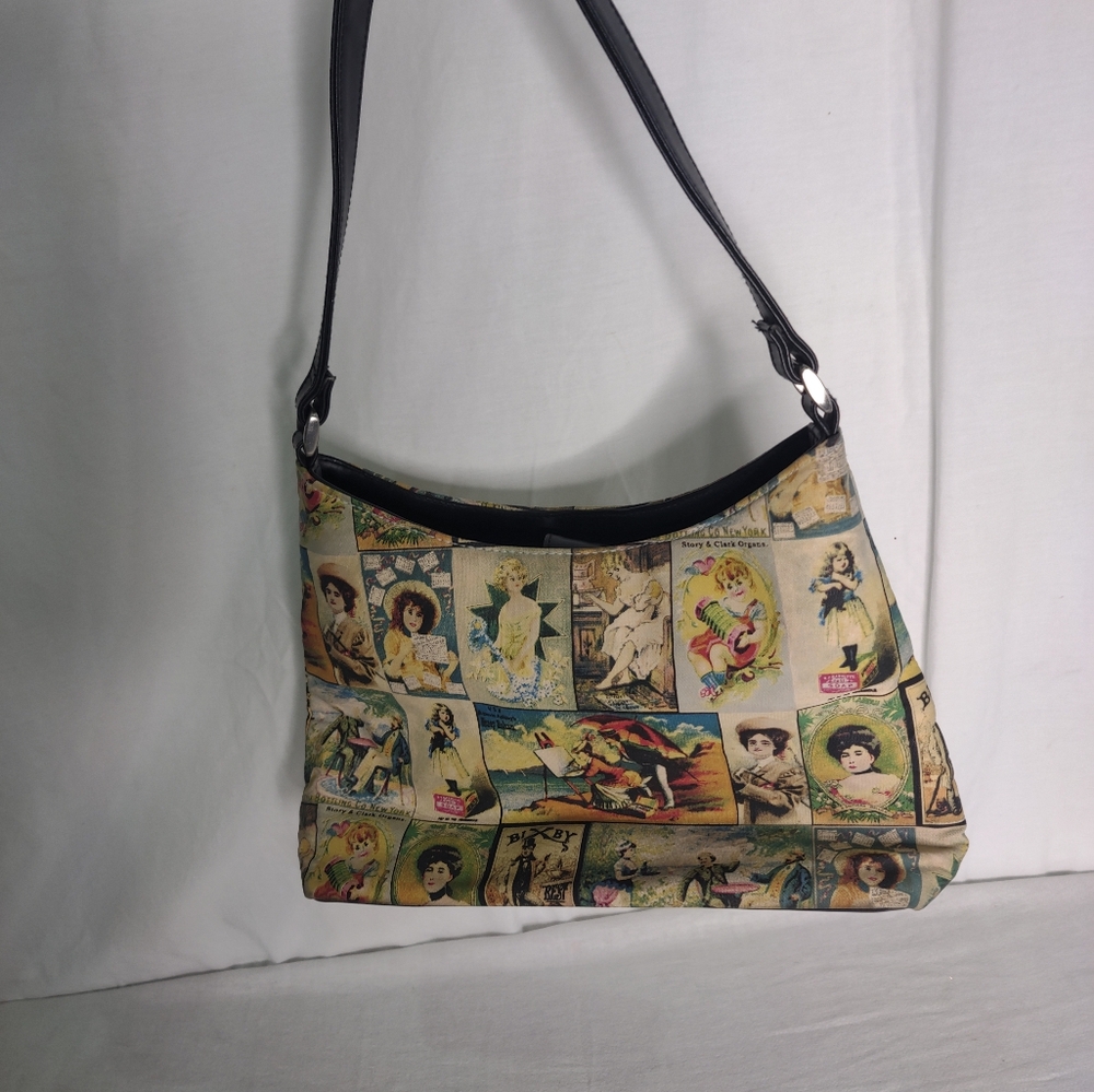 Vintage Print Shoulder Bag